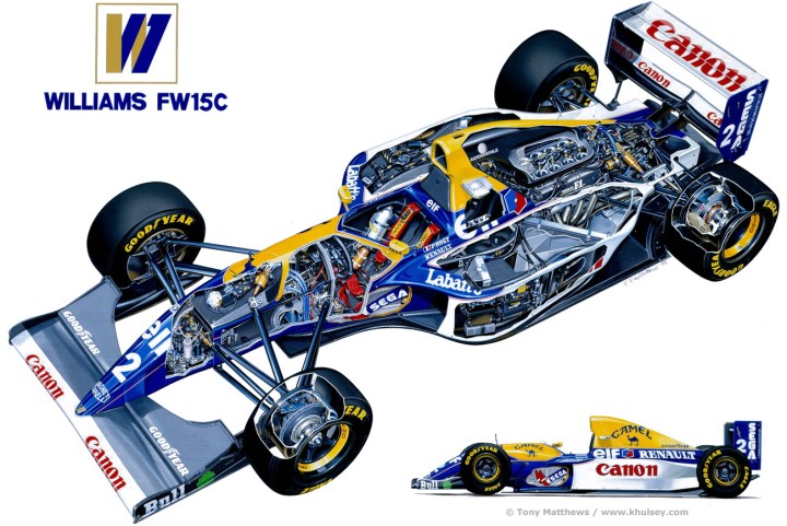Inside the FW15C.