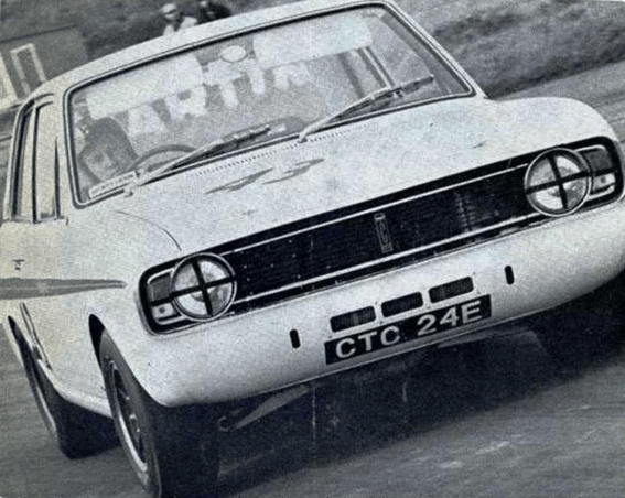 Paul Hawkins and CTC 24E, July 1967 Ovaltine Trophy, GP Support Race.