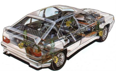 The Citroën BX 4TC exposed.