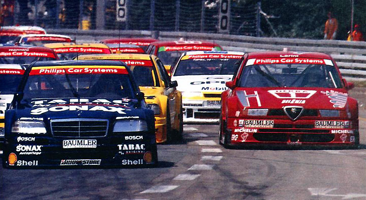 Norisring and Larini on his way to defeating the Germans.